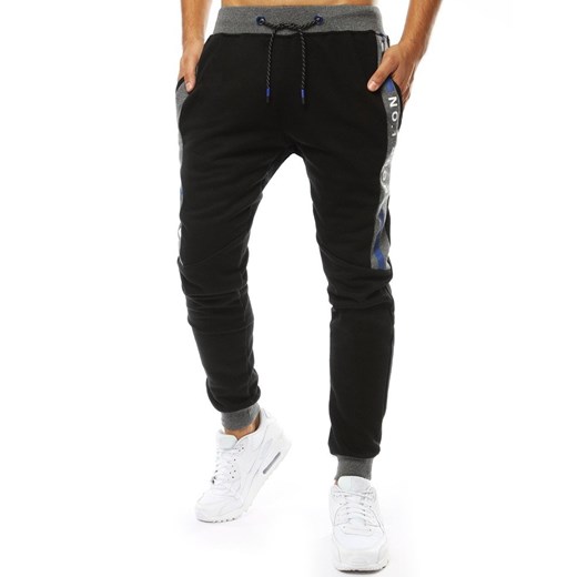 Spodnie męskie dresowe joggery czarne (ux2092) Dstreet  XXL okazyjna cena  