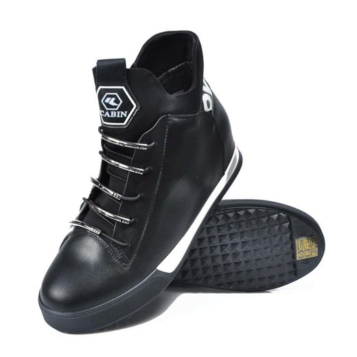 Pantofelek24.pl | Czarne trampki sneakersy na obcasie Mmm  40 okazja pantofelek24.pl 