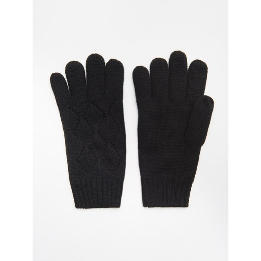Cropp - Pięciopalczaste rękawiczki - Czarny  Cropp One Size 
