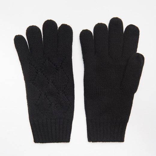 Cropp - Pięciopalczaste rękawiczki - Czarny Cropp  One Size 