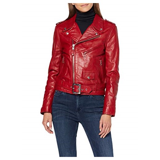 Schott NYC damska skórzana kurtka lcw8600 -  bluza czerwony