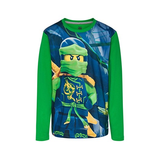 Koszulka dziecięca z długim rękawem Zielony Ninja LEGO WEAR Ninjago (M-72643-867)