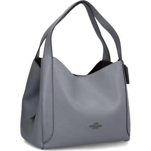Shopper bag Coach bez dodatków matowa na ramię skórzana 