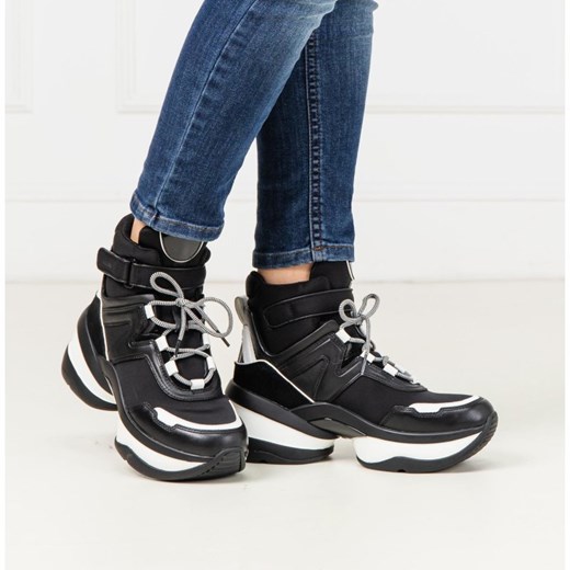 Sneakersy damskie Michael Kors ze skóry na platformie bez wzorów jesienne 