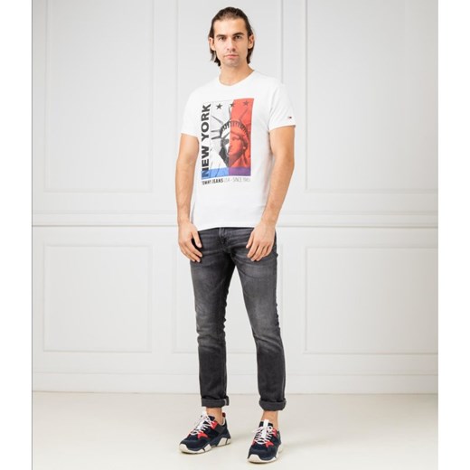 T-shirt męski Tommy Jeans z krótkim rękawem z napisami 