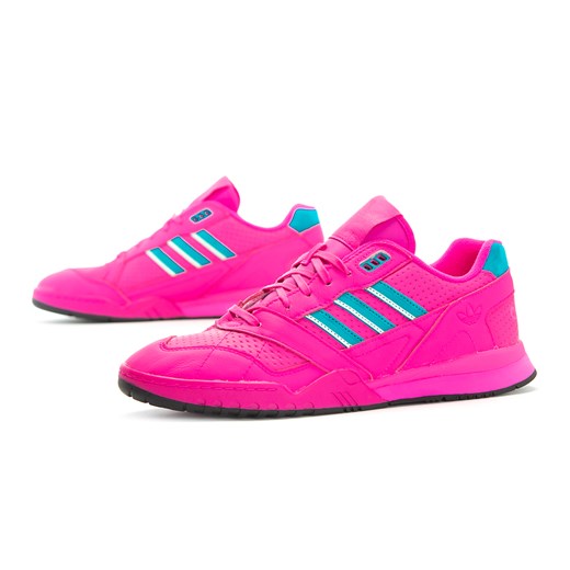 Buty sportowe męskie różowe Adidas skórzane wiązane wiosenne 