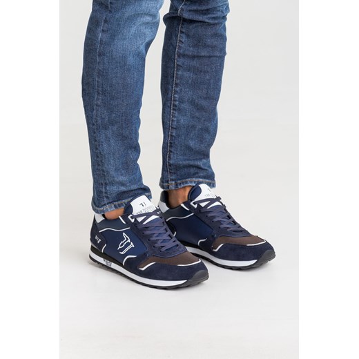 Buty sportowe męskie Trussardi Jeans sznurowane zamszowe 