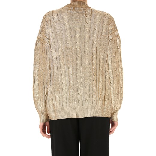 GCDS Sweter dla Kobiet, złoty, Bawełna, 2019, 40 M