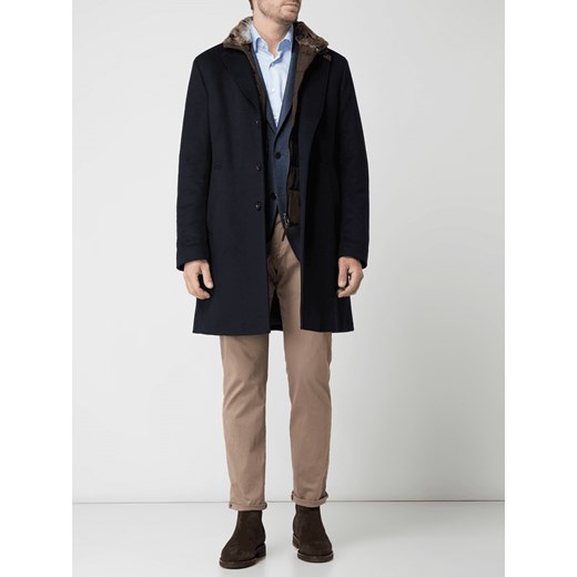 Krótki płaszcz z mieszanki wełny z plisą w kontrastowym kolorze  Joop! 50 Peek&Cloppenburg 