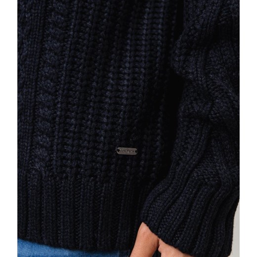 Sweter męski Pepe Jeans wełniany bez wzorów na zimę 