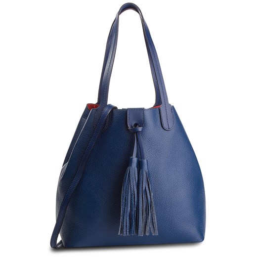 Shopper bag Creole niebieska matowa boho 
