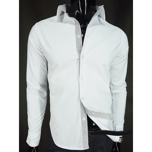 Biała koszula marki Bonus Moda typu slim fit  koszule24-eu bialy długie
