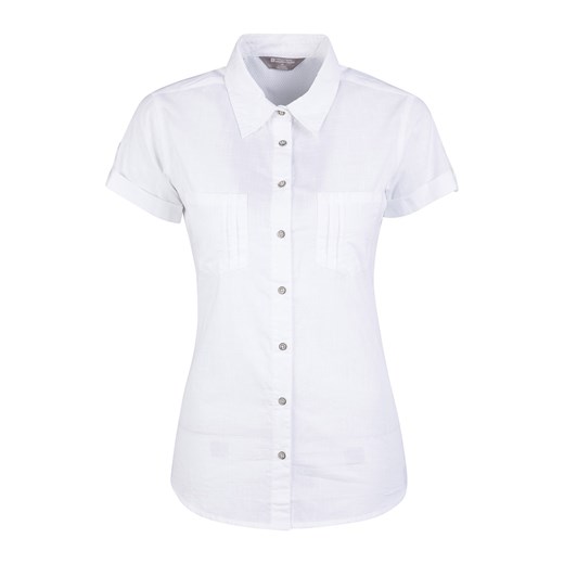 Koszula damska Mountain Warehouse wiosenna biała z krótkimi rękawami bawełniana 