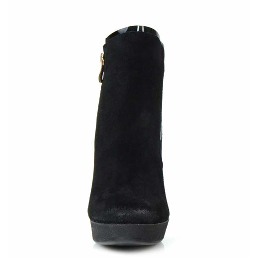 Botki Victoria Gotti ® zamszowe czarne eleganckie 