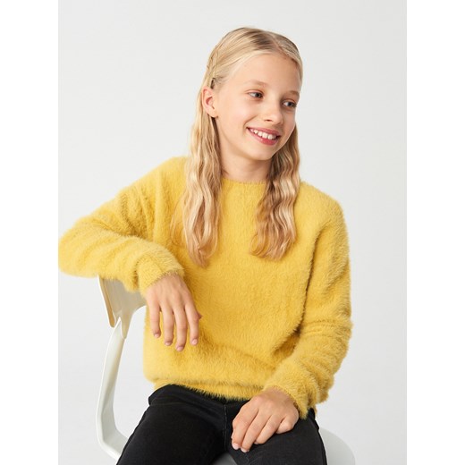 Sweter dziewczęcy żółty Reserved 