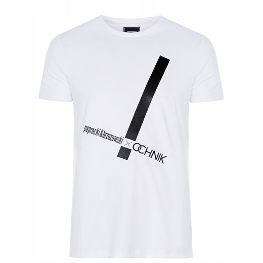 T-shirt męski Ochnik biały z krótkim rękawem 