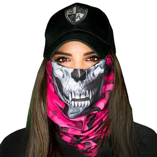 SA Co. Chusta Wielofunkcyjna Face Shield™ Pink Military Camo Skull  Sa Co. uniwersalny milworld.pl