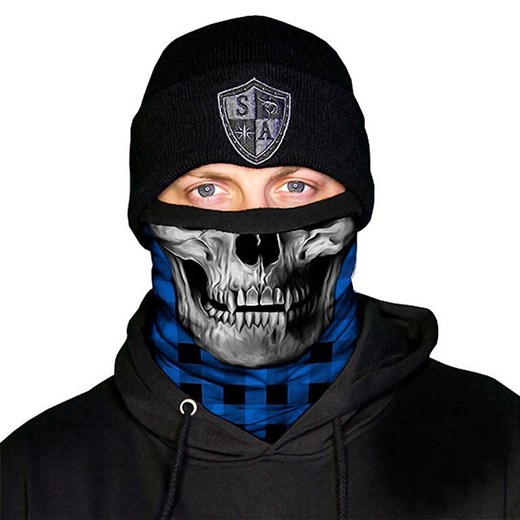 SA Co. Chusta Wielofunkcyjna Frost Tech™ Face Shield™ Lumberjack Blue Skull