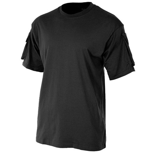 T-shirt męski czarny Mfh bez wzorów 
