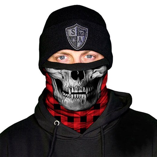 SA Co. Chusta Wielofunkcyjna Frost Tech™ Face Shield™ Lumberjack Red Skull