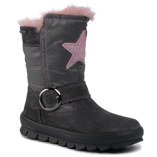 Buty zimowe dziecięce czarne Superfit kozaki gore-tex bez zapięcia 