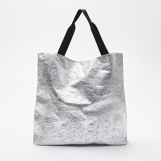 Cropp - Duża torba typu shopper - Srebrny Cropp  One Size 