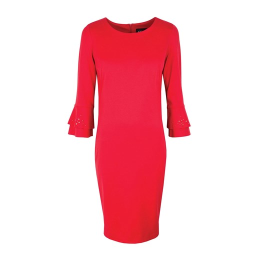 Sukienka czerwona Zaps Collection ołówkowa bez wzorów 