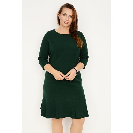 Sukienka Zaps Collection zielona bez wzorów dzienna z okrągłym dekoltem 