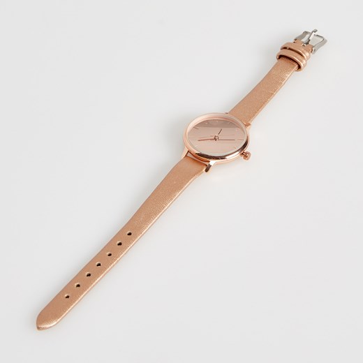 Sinsay - Złocisty zegarek - Brązowy Sinsay  One Size 