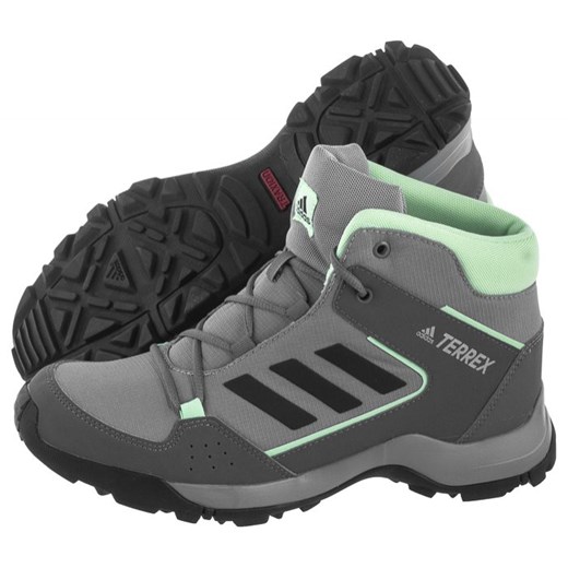 Buty trekkingowe damskie szare Adidas sportowe płaskie jesienne 