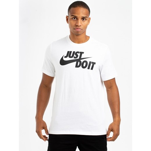 Koszulka sportowa biała Nike z napisem 