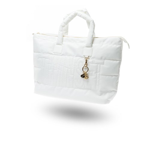 Shopper bag biała Twinset pikowana 