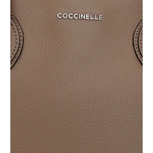Shopper bag Coccinelle bez dodatków duża matowa skórzana 