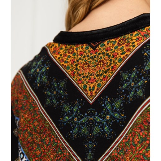 Bluzka damska Desigual z długim rękawem jesienna w abstrakcyjnym wzorze 
