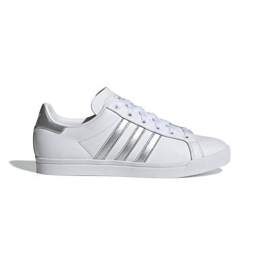 Buty sportowe damskie Adidas skórzane białe płaskie wiosenne sznurowane 