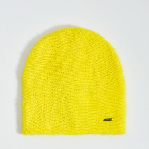 Mohito - Puszysta czapka beanie - Żółty Mohito  One Size 