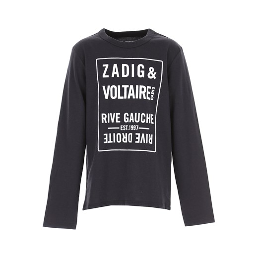 Zadig & Voltaire Koszulka Dziecięca dla Chłopców Na Wyprzedaży, czarny, Bawełna, 2019, 10Y 12Y 14Y 16Y 8Y