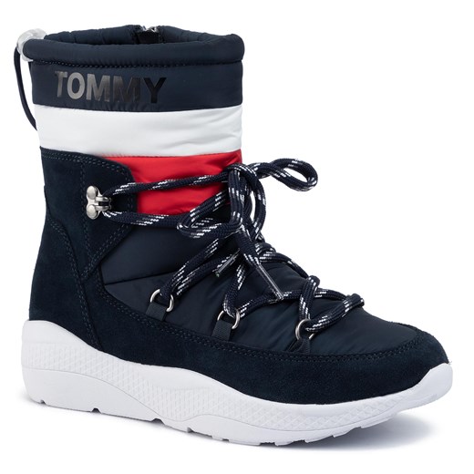 Śniegowce TOMMY JEANS - Corporate Padded Nylon Boot EN0EN00671 Midnight 403  Tommy Jeans 38 eobuwie.pl