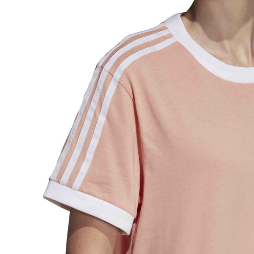Bluzka sportowa Adidas z aplikacjami  różowa z bawełny 