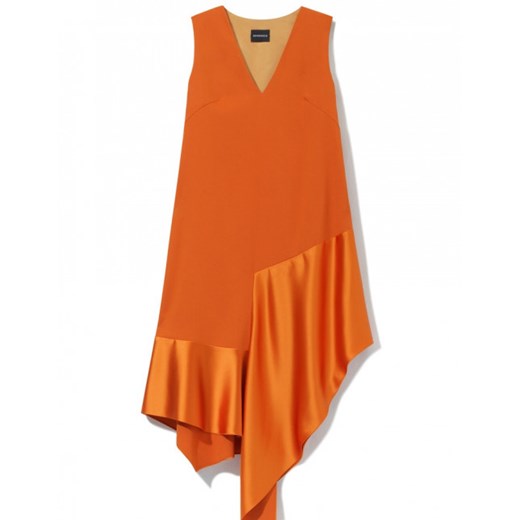 Sukienka pomarańczowy Bohoboco midi asymetryczna 