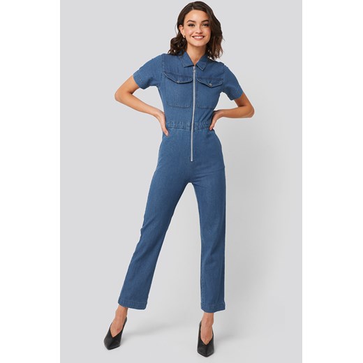 Abrand A Kim Overall Top - Blue Abrand  S NA-KD