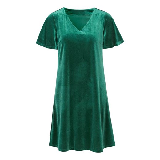 Sukienka Cellbes na co dzień z krótkimi rękawami zielona 