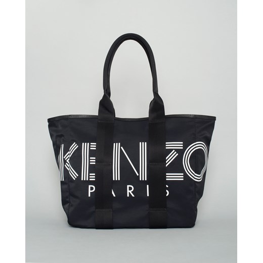 Shopper bag Kenzo młodzieżowa bez dodatków duża ze skóry 