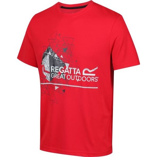 Męska koszulka Regatta RMT162 FINGAL III Czerwona Regatta  S promocyjna cena Outdoorkurtki 