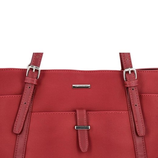 Shopper bag David Jones na ramię elegancka matowa bez dodatków 