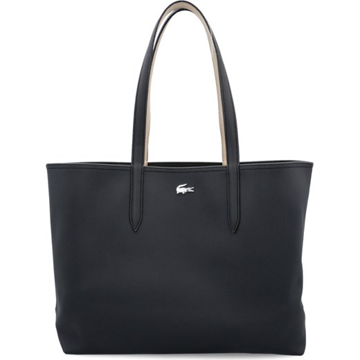 Lacoste shopper bag duża czarna elegancka na ramię 
