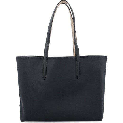 Shopper bag czarna Lacoste z breloczkiem elegancka 