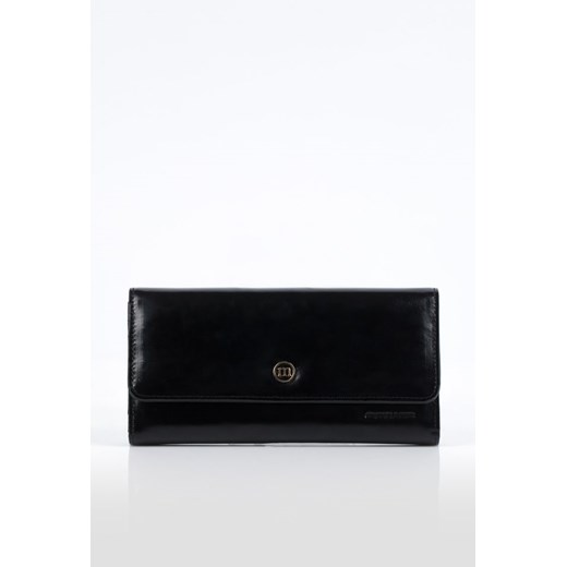 Skórzany portfel z klapą i logo marki Monnari Monnari  One Size E-Monnari wyprzedaż 