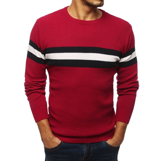 Sweter męski czerwony Dstreet 