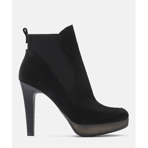 Botki Kazar czarne jesienne zamszowe 